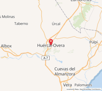 Map of Huércal-Overa, Andalusia