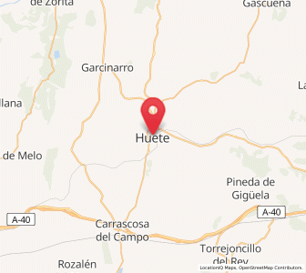 Map of Huete, Castille-La Mancha