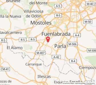 Map of Humanes de Madrid, Madrid