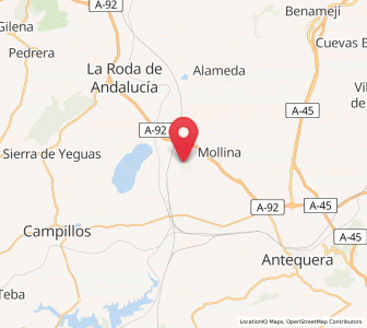 Map of Humilladero, Andalusia