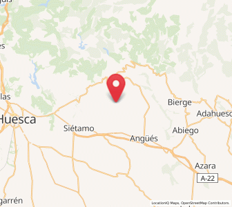 Map of Ibieca, Aragon
