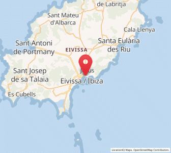 Map of Ibiza Nueva, Balearic Islands