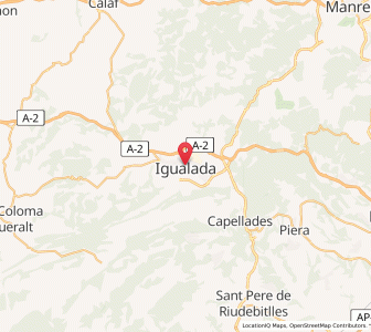 Map of Igualada, Catalonia