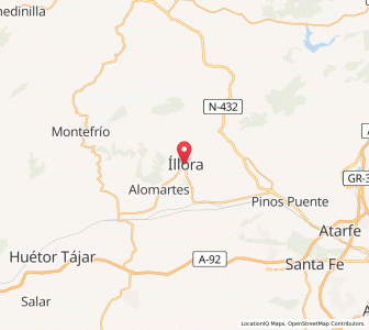 Map of Illora, Andalusia