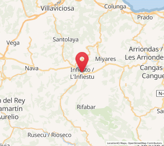 Map of Infiesto, Asturias
