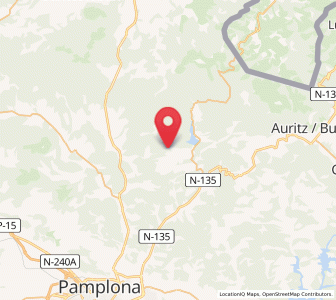 Map of Iragi, Navarre