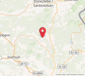 Map of Iráizoz, Navarre