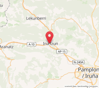 Map of Irurtzun, Navarre