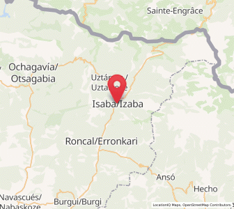 Map of Isaba, Navarre