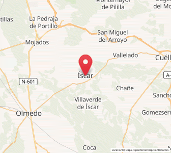 Map of Iscar, Castille and León