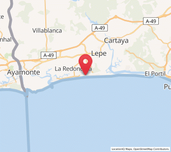 Map of Islantilla, Andalusia