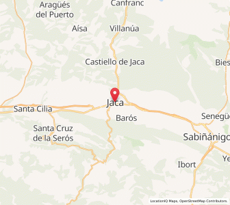Map of Jaca, Aragon