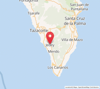 Map of Jedey, Canary Islands