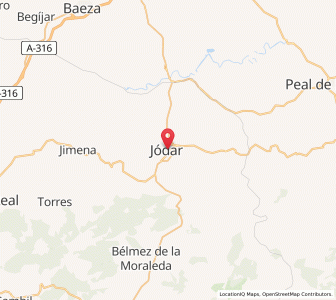 Map of Jódar, Andalusia