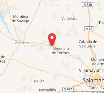 Map of Juzbado, Castille and León