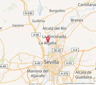 Map of La Algaba, Andalusia