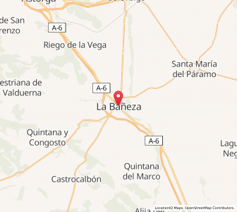 Map of La Bañeza, Castille and León