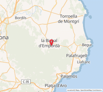 Map of La Bisbal d'Empordà, Catalonia