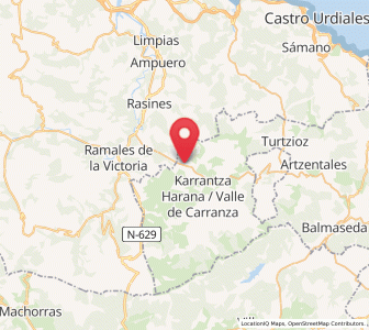 Map of La Cadena, Basque Country