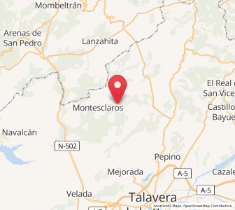 Map of La Calera, Castille-La Mancha