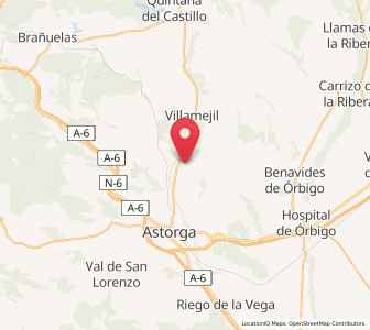 Map of La Carrera de Otero, Castille and León
