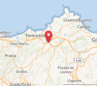 Map of La Carriona, Asturias