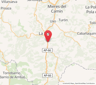 Map of La Cobertoria, Asturias