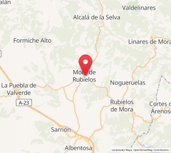 Map of La Cuba, Aragon