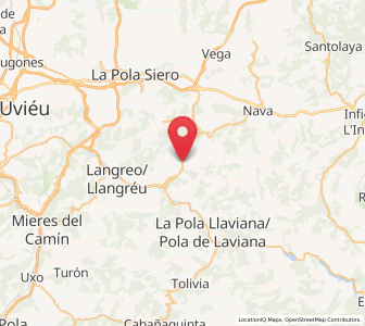 Map of La Encarnada, Asturias