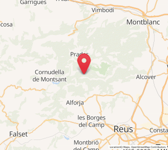 Map of la Febró, Catalonia