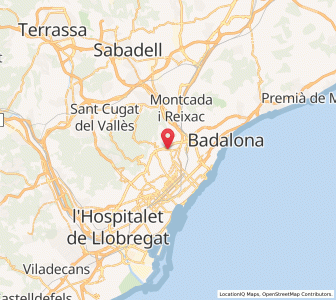 Map of la Guineueta, Catalonia