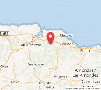Map of La Llera, Asturias