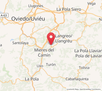 Map of La Longa, Asturias