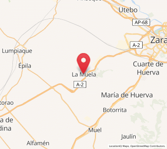 Map of La Muela, Aragon