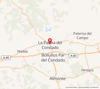 Map of La Palma del Condado, Andalusia