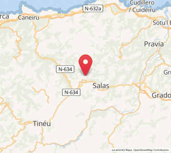 Map of La Peña, Asturias