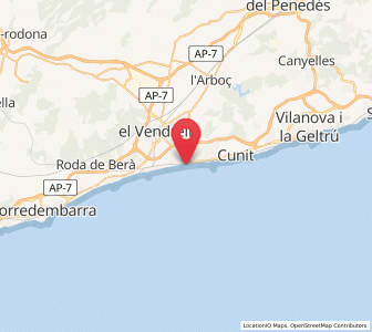 Map of La Platja de Calafell, Catalonia