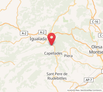Map of La Pobla de Claramunt, Catalonia