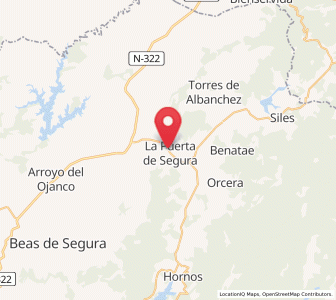 Map of La Puerta de Segura, Andalusia