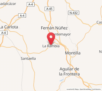 Map of La Rambla, Andalusia