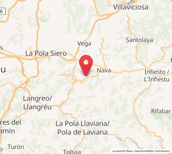 Map of La Riba, Asturias