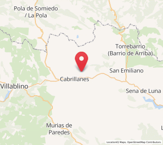 Map of La Riera, Castille and León
