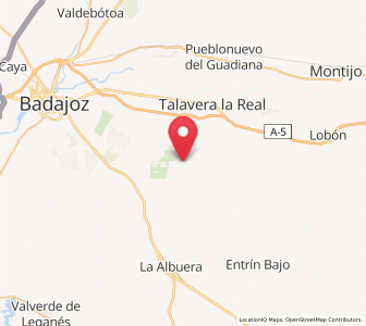 Map of La Risca, Extremadura