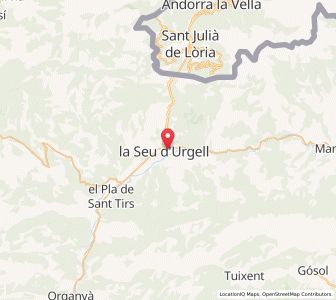 Map of La Seu d'Urgell, Catalonia
