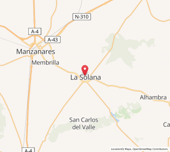 Map of La Solana, Castille-La Mancha