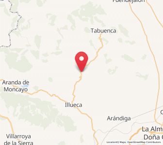 Map of La Tierga, Aragon