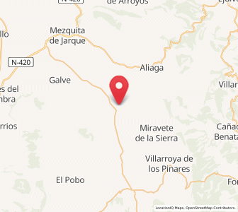 Map of La Virgen del Campo, Aragon