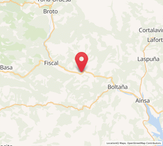 Map of Lacort, Aragon