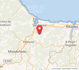 Map of Ladrido, Galicia