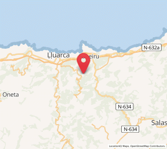 Map of Lago, Asturias